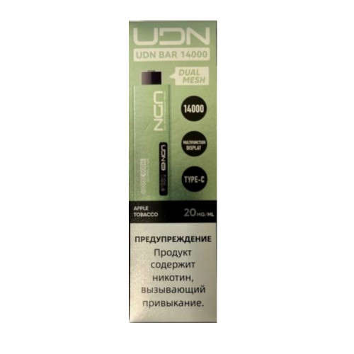 Электронная сигарета UDN BAR 14000 Яблоко Табак